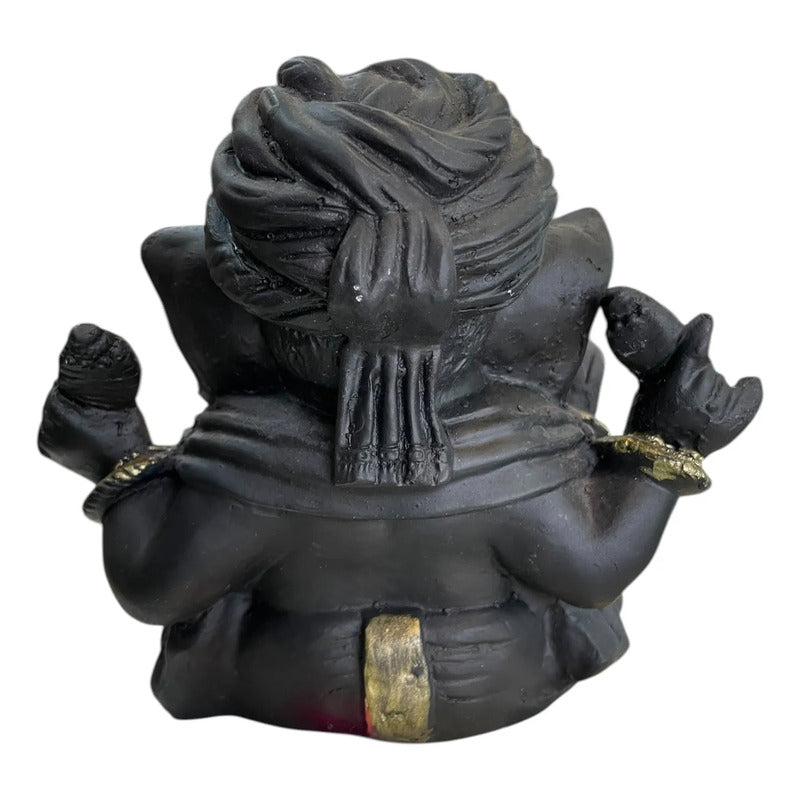 Ganesh Estatua De Resina De 15 Cm De Altura Negro by HEREJE