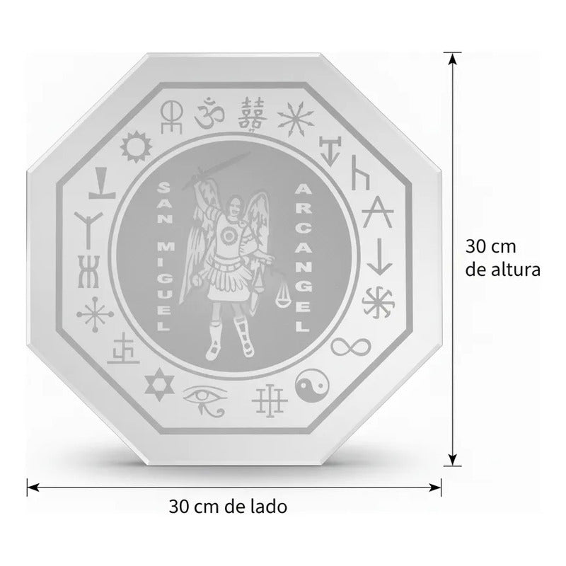 Espejo De 30 Cm Con Varios Grabados Artesanal A Elegir San Miguel