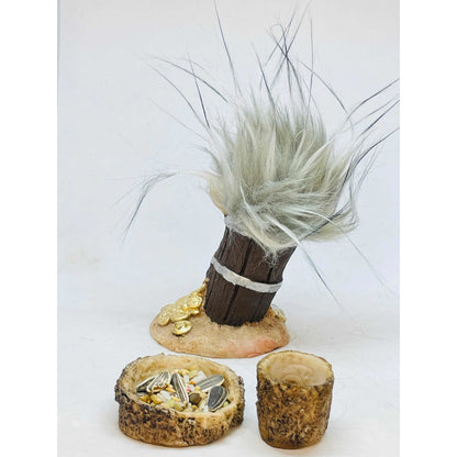 Troll Millonario + Comedero 12cm Figura De Resina Nacional