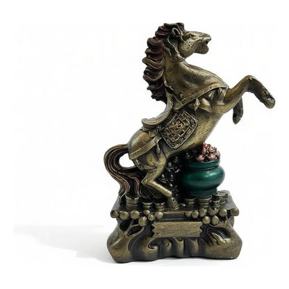 Caballo Figura De Resina Año Chino 8x5cm Dorado Oscuro by HEREJE
