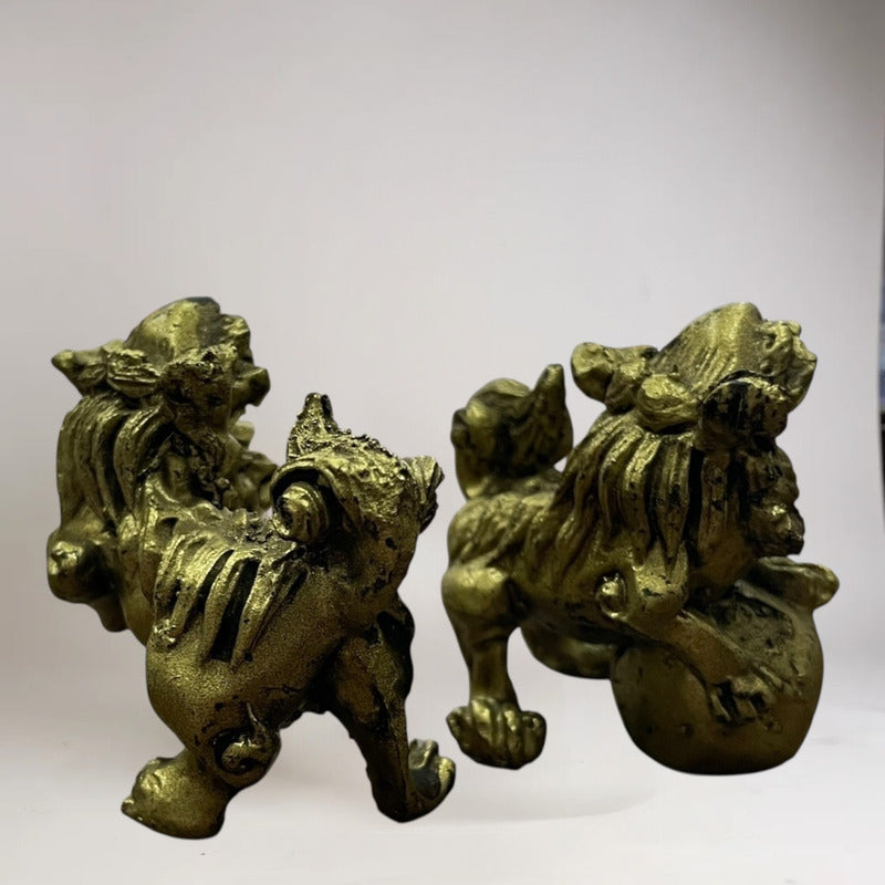 Figura De Resina De Los Perros Fu Protección Para Feng Shui