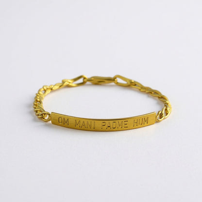 Esclava De Tumbaga Grabada Con El Om Mani Padme Hum