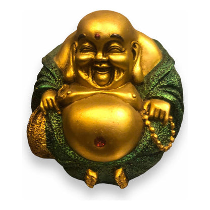 Kleine Kugel-Buddha-Figur aus Kunstharz