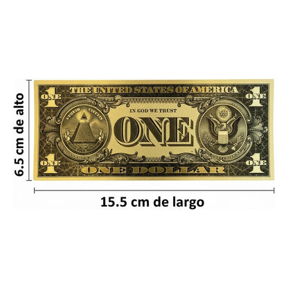 Billete Dorado Diferentes Denominaciones Plastificados