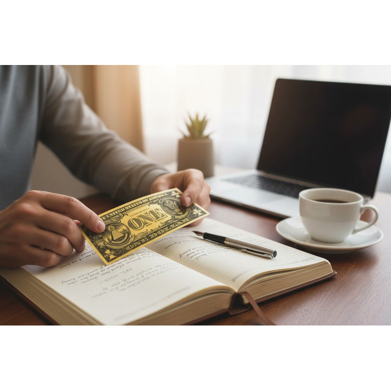 Billete Dorado Diferentes Denominaciones Plastificados