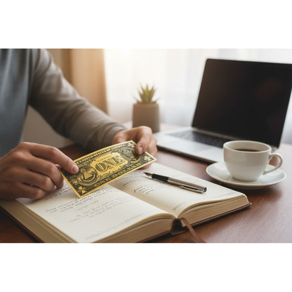 Billete Dorado Diferentes Denominaciones Plastificados