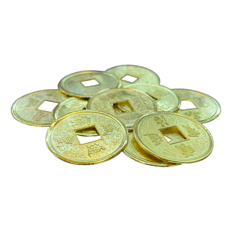 Moneda China Dorada 10 Piezas 2.3 Cm De Diametro by HEREJE