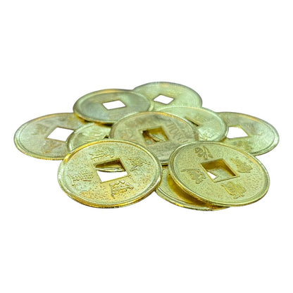Moneda China Dorada 10 Piezas 2.3 Cm De Diametro by HEREJE