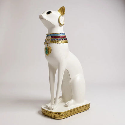 Bastet Egipcio Escultura De Resina 34x17x11 Cm