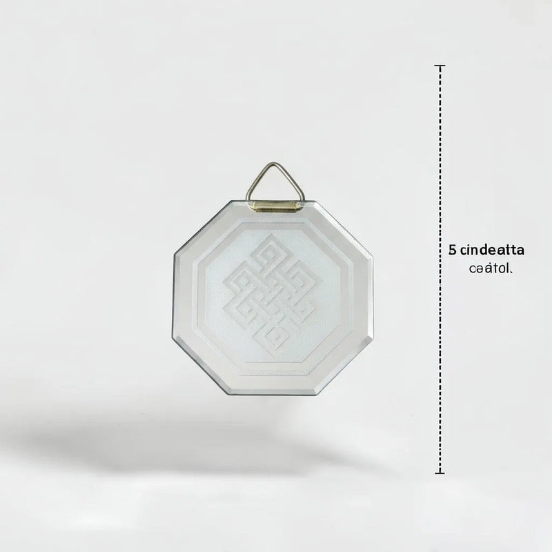 Espejo Octagonal, Grabado Con Símbolos Esotéricos De 5 Cm Nudo Sin Fin by HEREJE