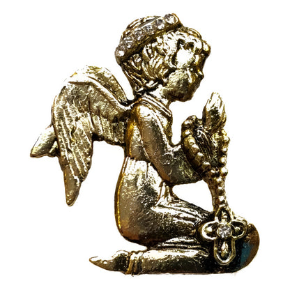 Praying Angel Gold Plated Brooch