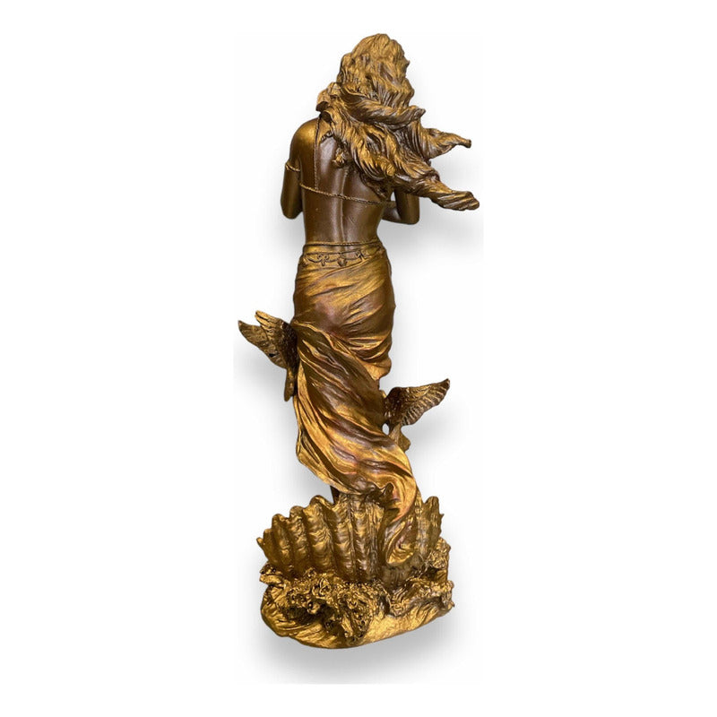 Afrodita, Venus Diosa Figura De Resina Tipo Bronce 26.5x9.5