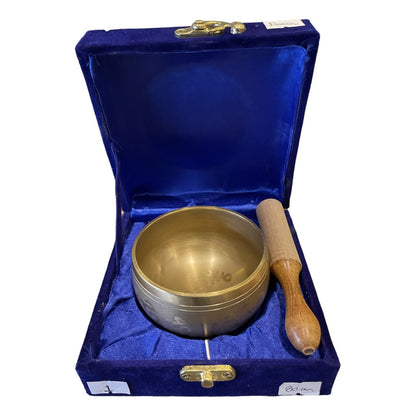 Cuenco Tibetano Lety Juego 5 Caja Dorado 7 Metales.