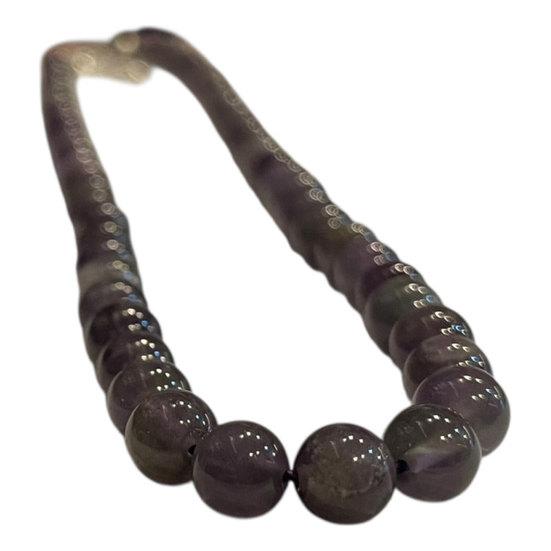 Amatista Collar De Piedra Natural