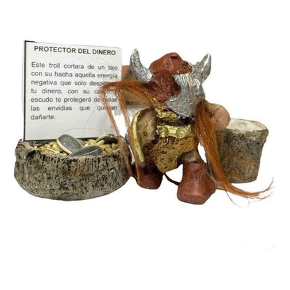 Troll Mini + Comedero + Semillas + Tarjeta Varios Modelos Protector Del Dinero 6cm