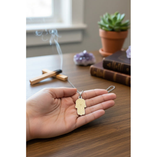 Dije Mano De Fatima Encapsulado 3 Cm De Altura