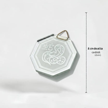 Espejo Octagonal, Grabado Con Símbolos Esotéricos De 5 Cm Serpienta by HEREJE