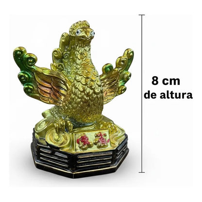 Figura Ave Fénix Dorada Feng Shui Abundancia 8cm Dorado by HEREJE