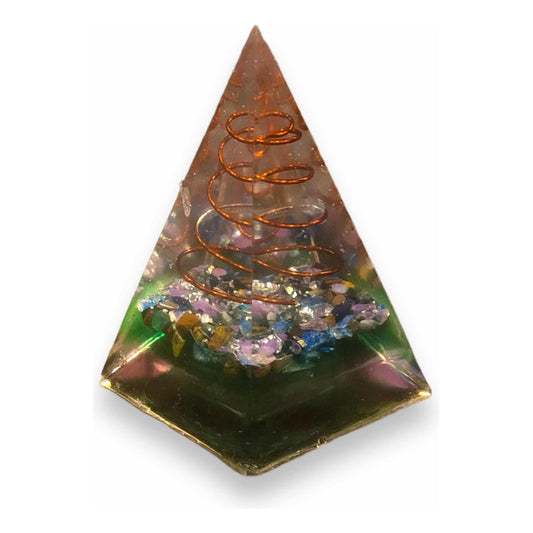 Orgonitpyramide 7cm mit Harz