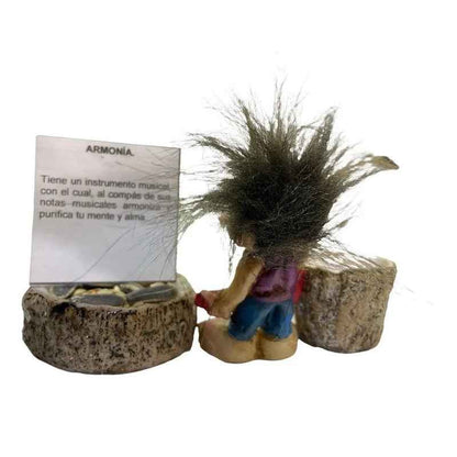 Troll Mini + Comedero + Semillas + Tarjeta Varios Modelos Armonia 5.5cm