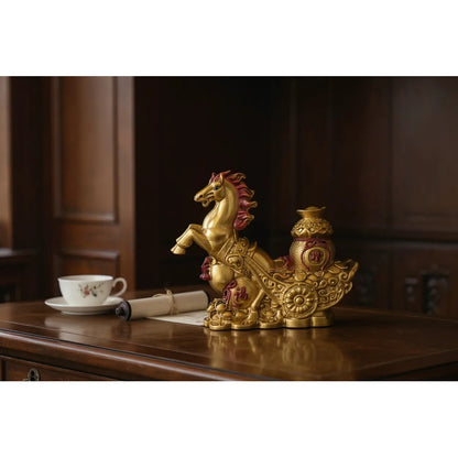 Caballo Año Chino 11x10x4cm Escultura De Resina