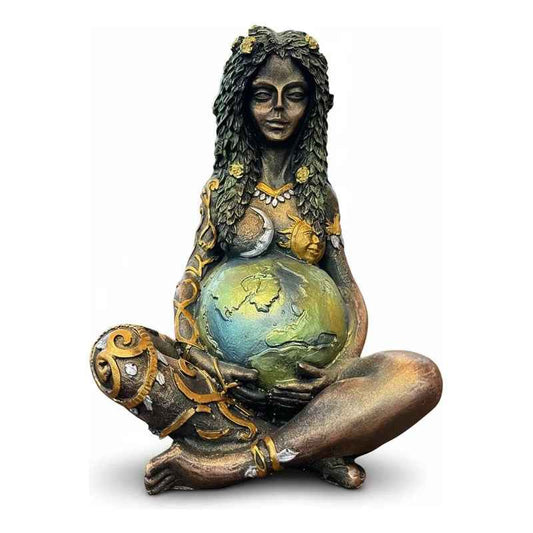 Figura Diosa Madre Tierra Gaia Estatua Decorativa 15cm Cobre by HEREJE