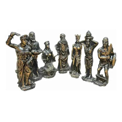 7 Potencias Africanas Figuras De Resina Individuales 10 Cm Ogun