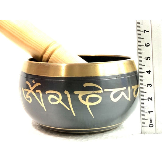 Tibetan Singing Bowl 95mm Diameter 7 Metals Imported Cleaning