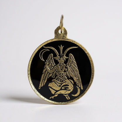 Medalla Encapsulada 25mm Amuleto De Protección Varios Modelo Baphomet 25mm