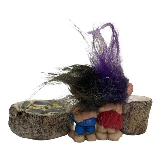 Troll Mini + Comedero + Semillas + Tarjeta Varios Modelos Mellizoz 5cm by HEREJE