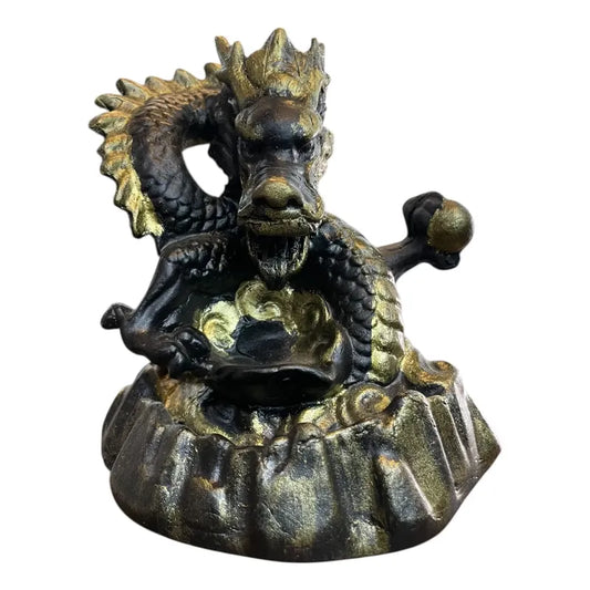 Cascada De Humo Dragon 14 Cm De Altura Negro Dragón