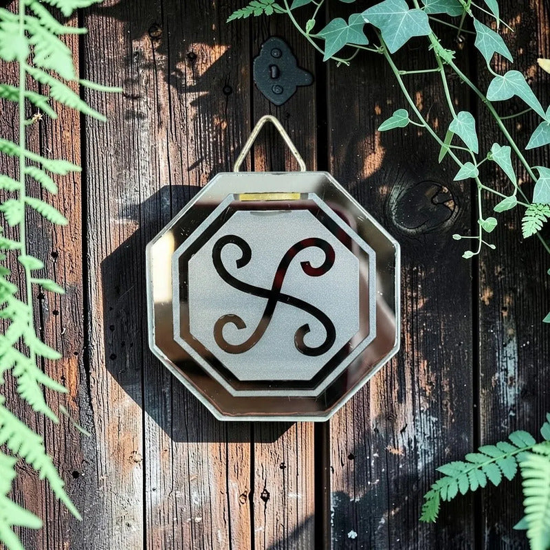 Espejo Octagonal, Grabado Con Símbolos Esotéricos De 5 Cm Mundifar by HEREJE