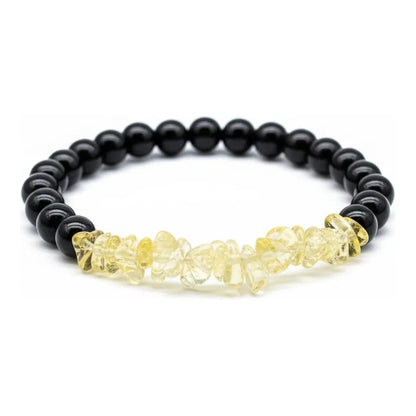 Pulsera De Citrino Natural Hereje Original. Amarillo/negro 17 Cm 18 Cm by HEREJE