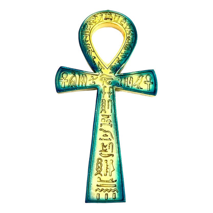 Ägyptisches Ankh-Kreuz Nationalharz handbemalt 18 cm