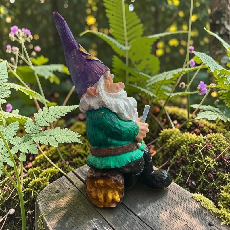 Gnomo De La Abundancia Y El Dinero Figura Decorativa 26 Cm A Verde by HEREJE