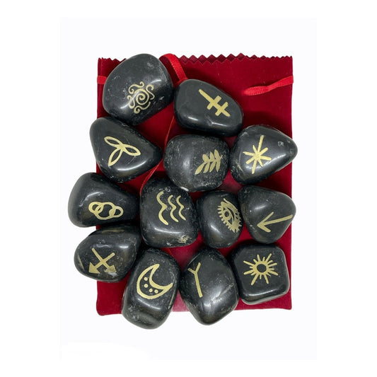 Witch Runes Gypsy Quartz Stones 13 Pieces.