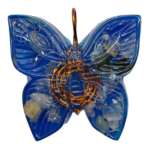 Orgonite Butterfly Pendant Amulet Cleans Energy