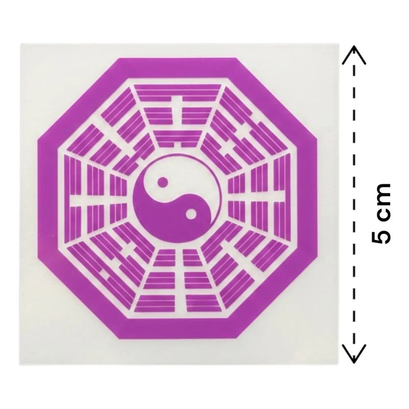 Bagua Vinilo Sticker 5 Cm X 5 Cm Violeta by HEREJE