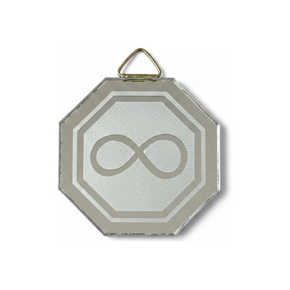 Espejo Octagonal, Grabado Con Símbolos Esotéricos De 5 Cm Infinito by HEREJE