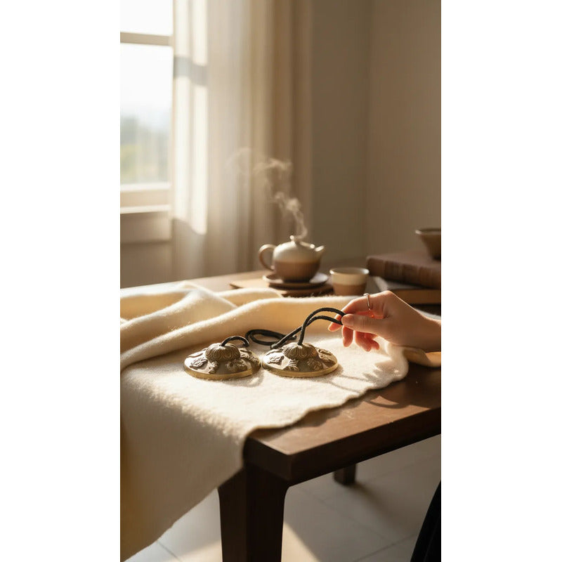 Cymbalo Tibetano Cuenco 7 Metales Indu 7.5 Cm