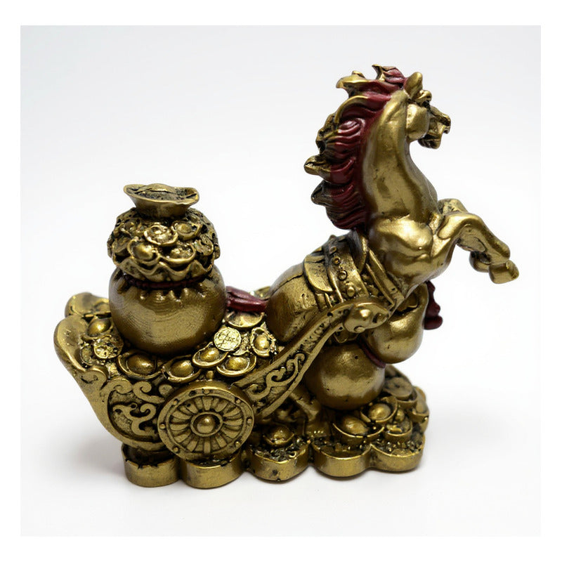 Caballo Año Chino 11x10x4cm Escultura De Resina