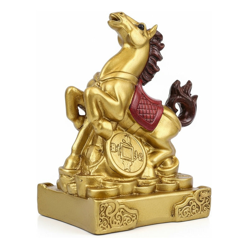 Caballo Año Chino Escultura De Resina 9x6x5cm