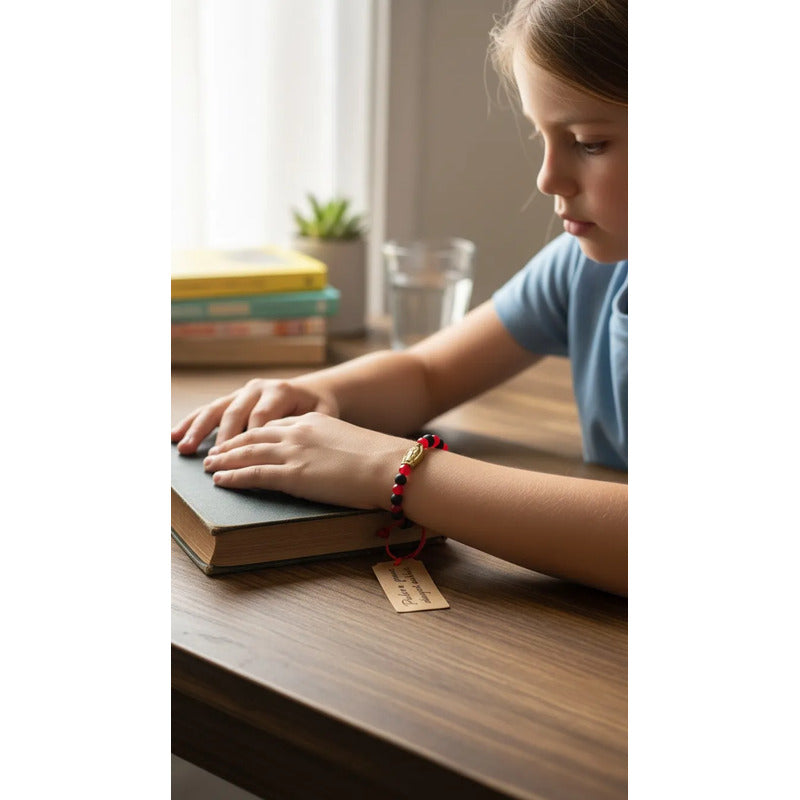 Pulsera Virgen De Guadalupe O San Judas Hilo Rojo Ajustable Virgen 7 Cm