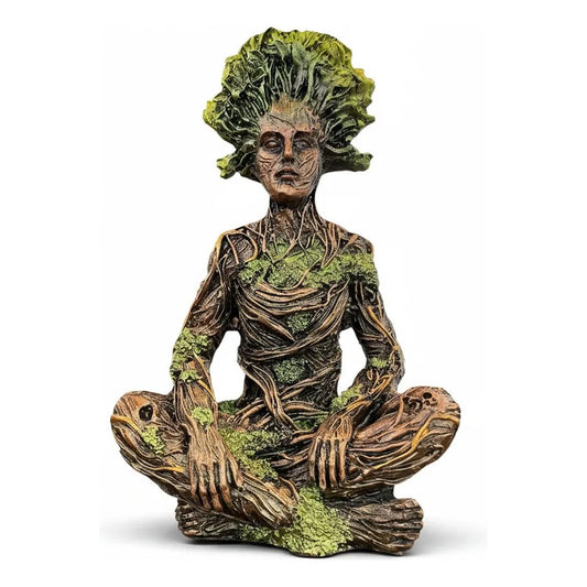 Figura Decorativa Dios De La Naturaleza Meditación Cobre by HEREJE