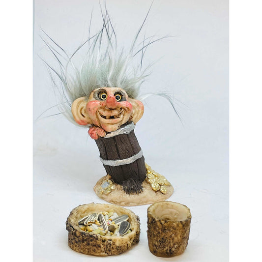 Troll Millonario + Comedero 12cm Figura De Resina Nacional