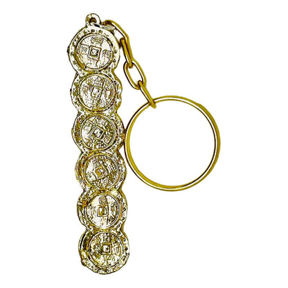 Little 6 Chinese Coins Feng Shui Amulet 8 Cm