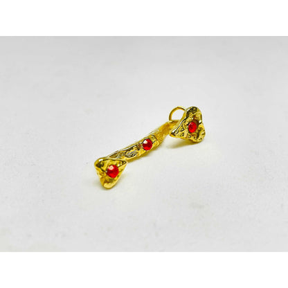 Ru Yi Feng Shui Amulet Gold Plated with Crystal 4 cm