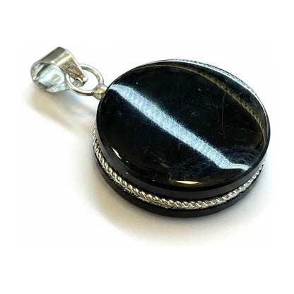 Obsidiana Dije De 25mm Negro by HEREJE