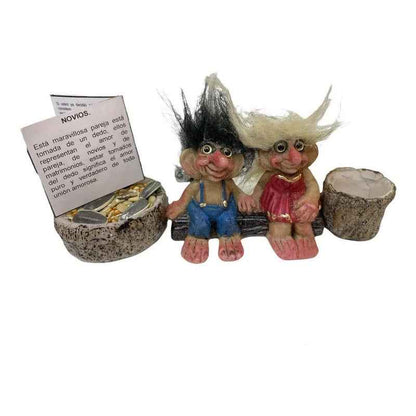 Troll Mini + Comedero + Semillas + Tarjeta Varios Modelos Novio 6cm
