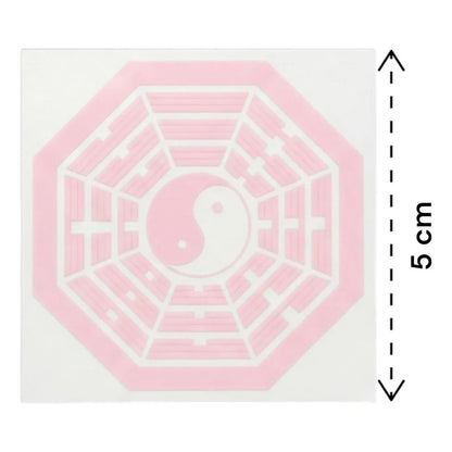 Bagua Vinilo Sticker 5 Cm X 5 Cm Rosa by HEREJE